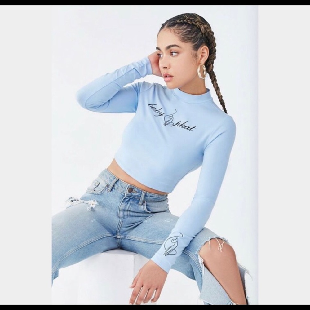 Baby phat blue top size medium